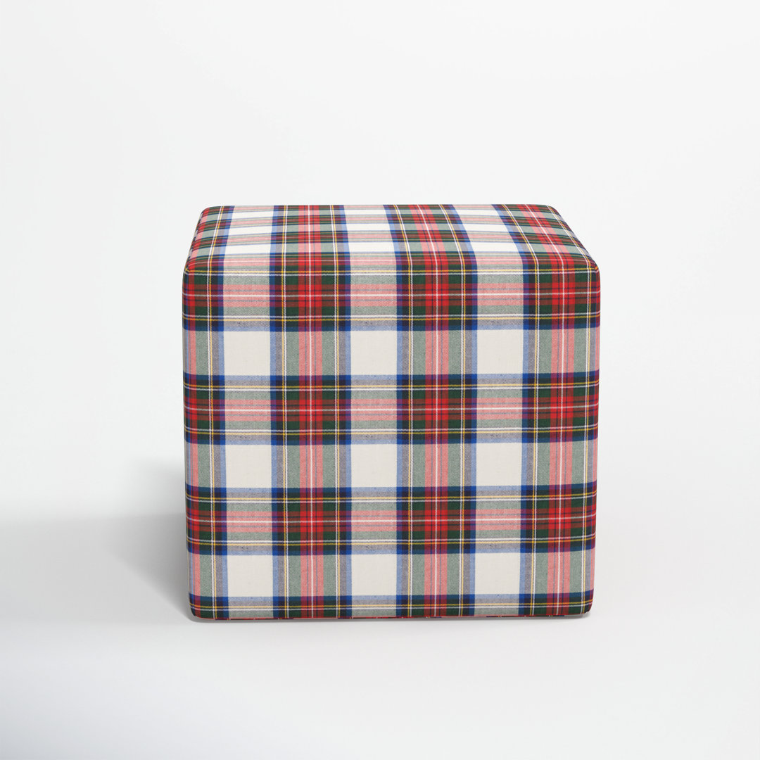 Era 21'' Wide Square Striped Cube Ottoman